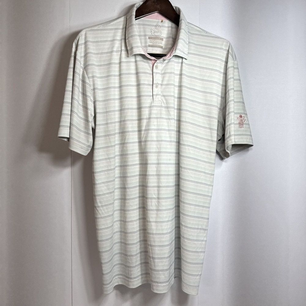 Swannies Polo‎ Shirt Mens Large Stretch Golf Performance Breathable Preppy